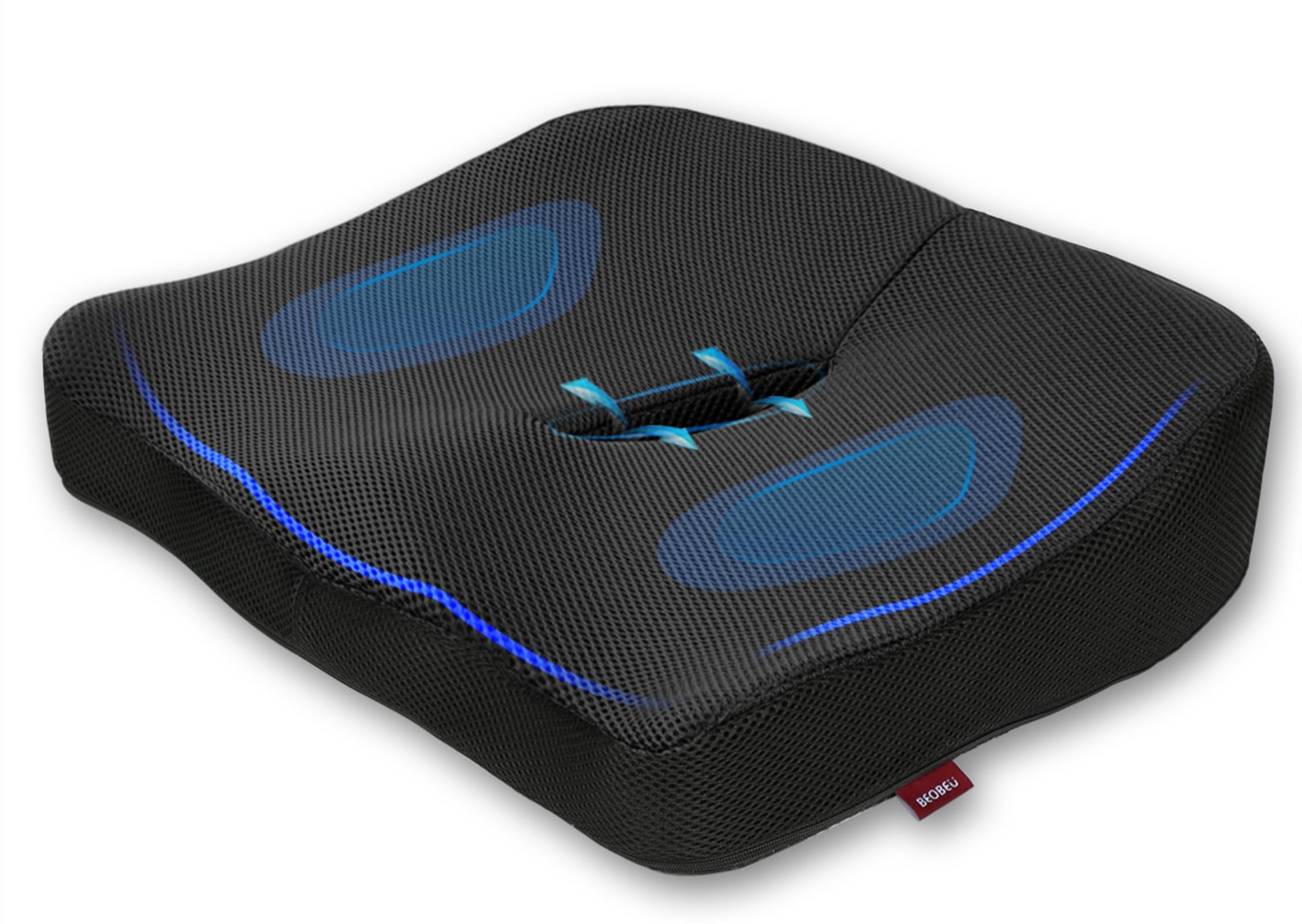 Grneric HGREAT Seat Cushion 100% Memory Foam Ventilated Ergonomic Design takes pressure off of lower back and tailbone seat pillow For Office Chair Car Wheelchair（45cm x 40cm