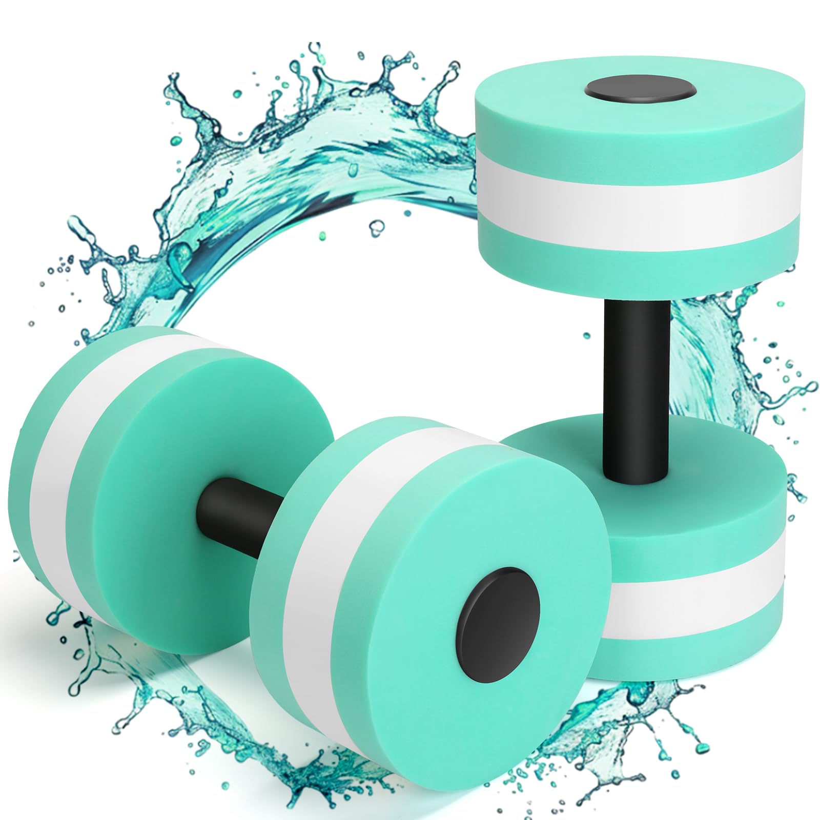 Photo 1 of YECERCAN Water Weights for Pool Exercise, 2pack Aquatic Dumbbells for Pool Fitness, Dense and Sturdy Pool Weights for Water Aerobic Workouts, Wight Loss, Aqua Therapy