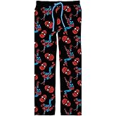Spiderman Marvel Comics Jumping Faces Allover Print Pajama Sleep Pants Licensed