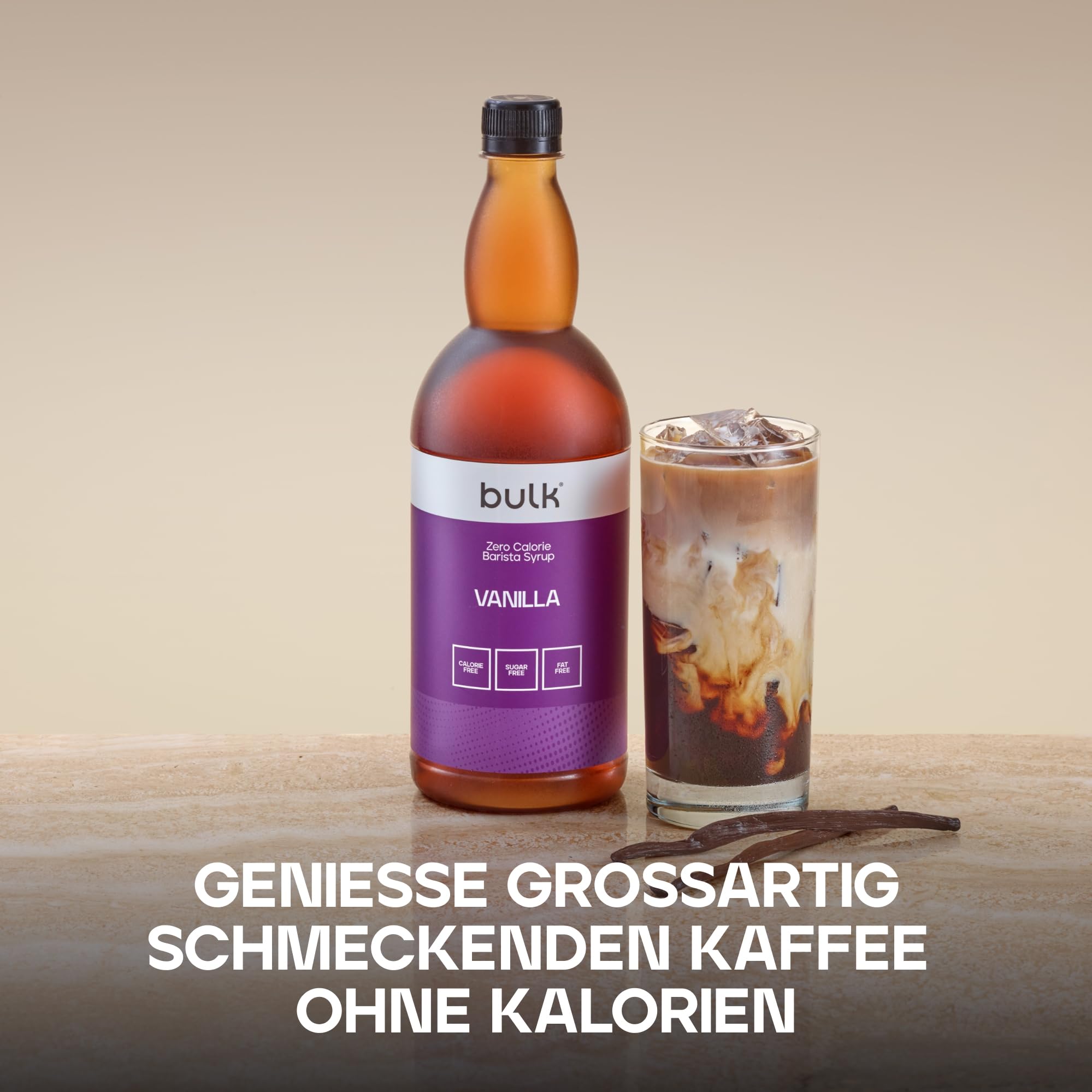 Bulk Kalorienfreier Barista Sirup, Kalorienfrei, Zuckerfrei, Vanille, 1L 2