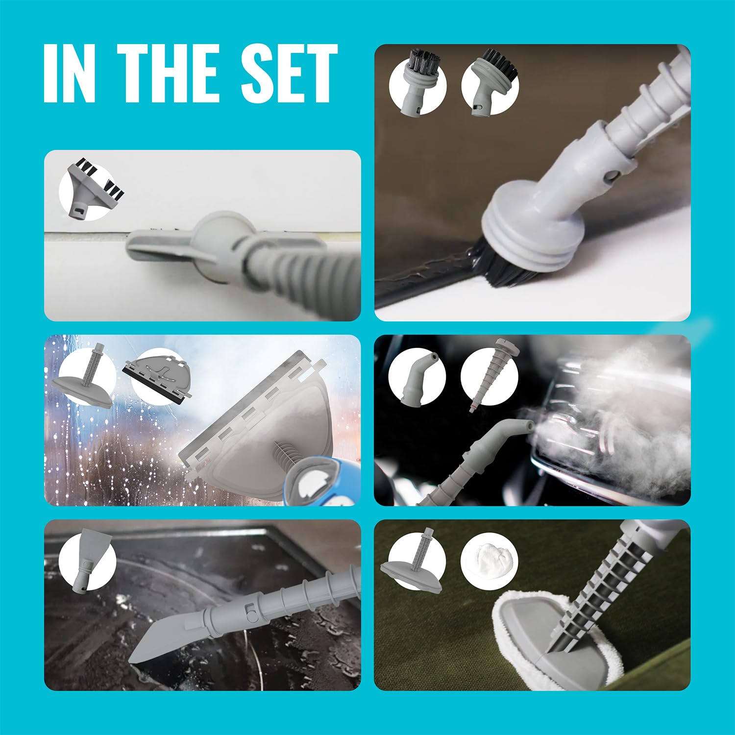 Steam Mop Cleaner 10in1 with Convenient Detachable Handheld Unit