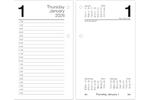 AT-A-GLANCE 2026 Desk Calendar Refill, Daily, 3.5" x 6", Standard, Loose-Leaf (E717T5026)
