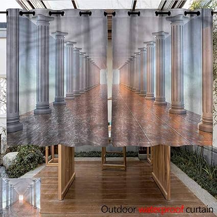 Amazon Com Sunnyhome Doorway Curtain Vintage Marble Floor