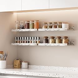 upsimples Floating Shelves for Wall, Wood Mounted