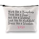 MEIKIUP GS Inspired Gift Makeup Bag Think Like a Bass Act Like a Waldorf Travel Bag TV Show Fans Gift (Work Humphrey Bag)