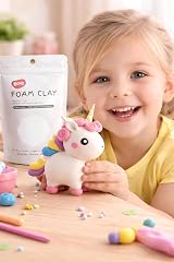BOHS White Foam Clay Lite Squishy Soft Air Dry 100g for School Projects view 2