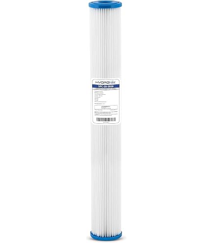 Hydronix SPC-25-1020 Filtro De Agua Plisado Universal Para Toda La Casa Lavable Y Reutilizable 2 5 X 10 Pulgadas 20 Micras