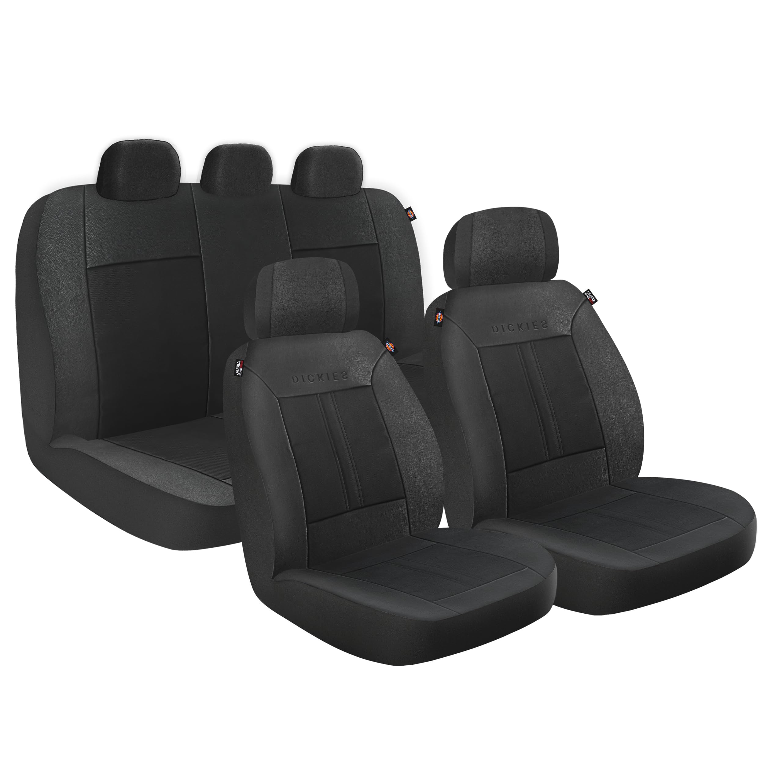 DICKIES 3-Piece Petersen Seat Covers, Vegan Leather Car Seat Covers ...