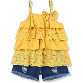 Hipea Toddler Baby Girls Summer Clothes Outfits Ruffle Camisole Spot Dot Tops and Casual Shorts Newborn Girl Clothing