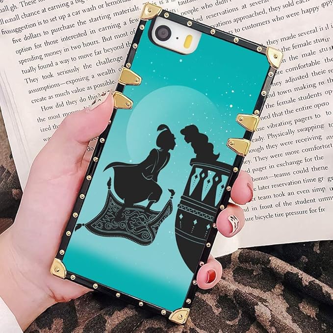 Disney Collection Square Phone Case Compatible With Iphone 5 Iphone 5s Iphone Se Shockproof Design Back Cover Aladdin S Lamp Amazon Co Uk Electronics