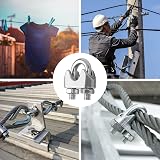 YEYIT M4 Wire Rope Clamp 10 Pcs Stainless Steel U-Shape Cable Clip 4mm view 5