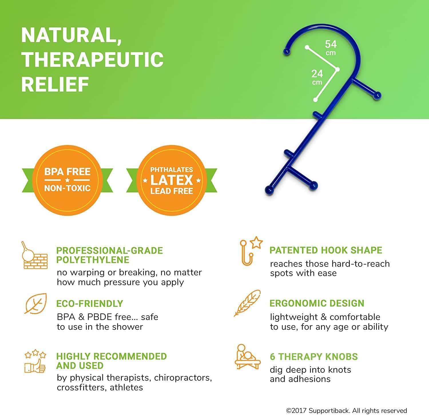 The Winner 2021 Extra Durable Massage Cane, Developed by Physiotherapists, Body Heat Responsive - Image 5