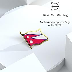 Nepal Flag Lapel Pin - Enamel Metal National Badge