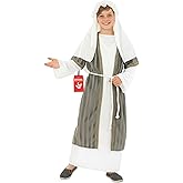 fun shack Grey Shepherd Costume for Kids, Boys Shepherd Costume, Nativity Costumes for Kids, Boys Christmas Costumes