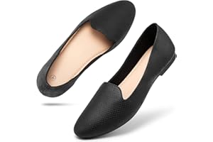 hash bubbie Black Flats Shoes Women Women's Dress Shoes Business Dressy Casual Shoes Ballet Flats Loafers Comfortable Slip on Shoes
