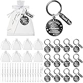 Huquary 48 Pcs Employee Appreciation Gifts Bulk Thank You Keychain Teacher Gifts Make a Difference Keychain for Coworker(Black)