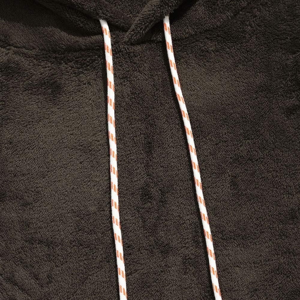 zaful solid pouch pocket fluffy hoodie