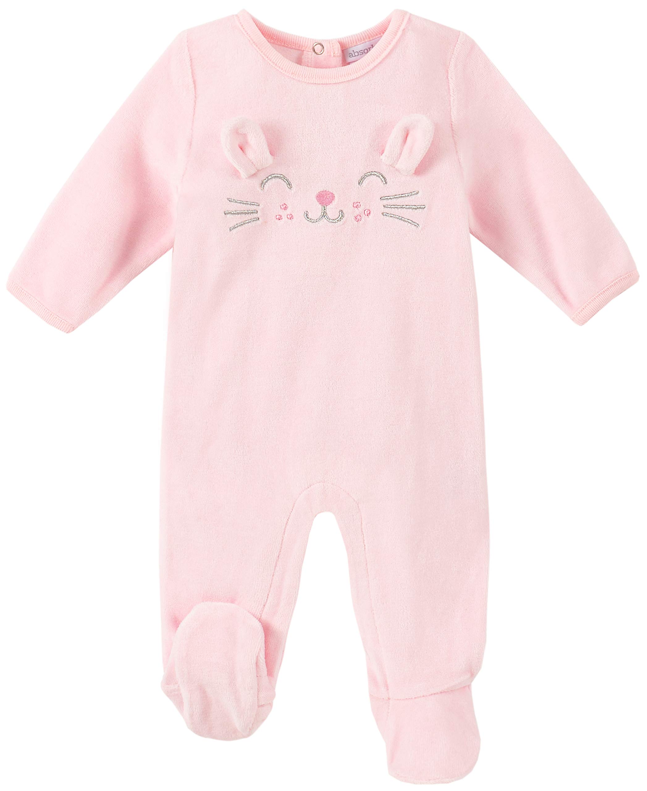 absorba Baby Girls Footie-Velour