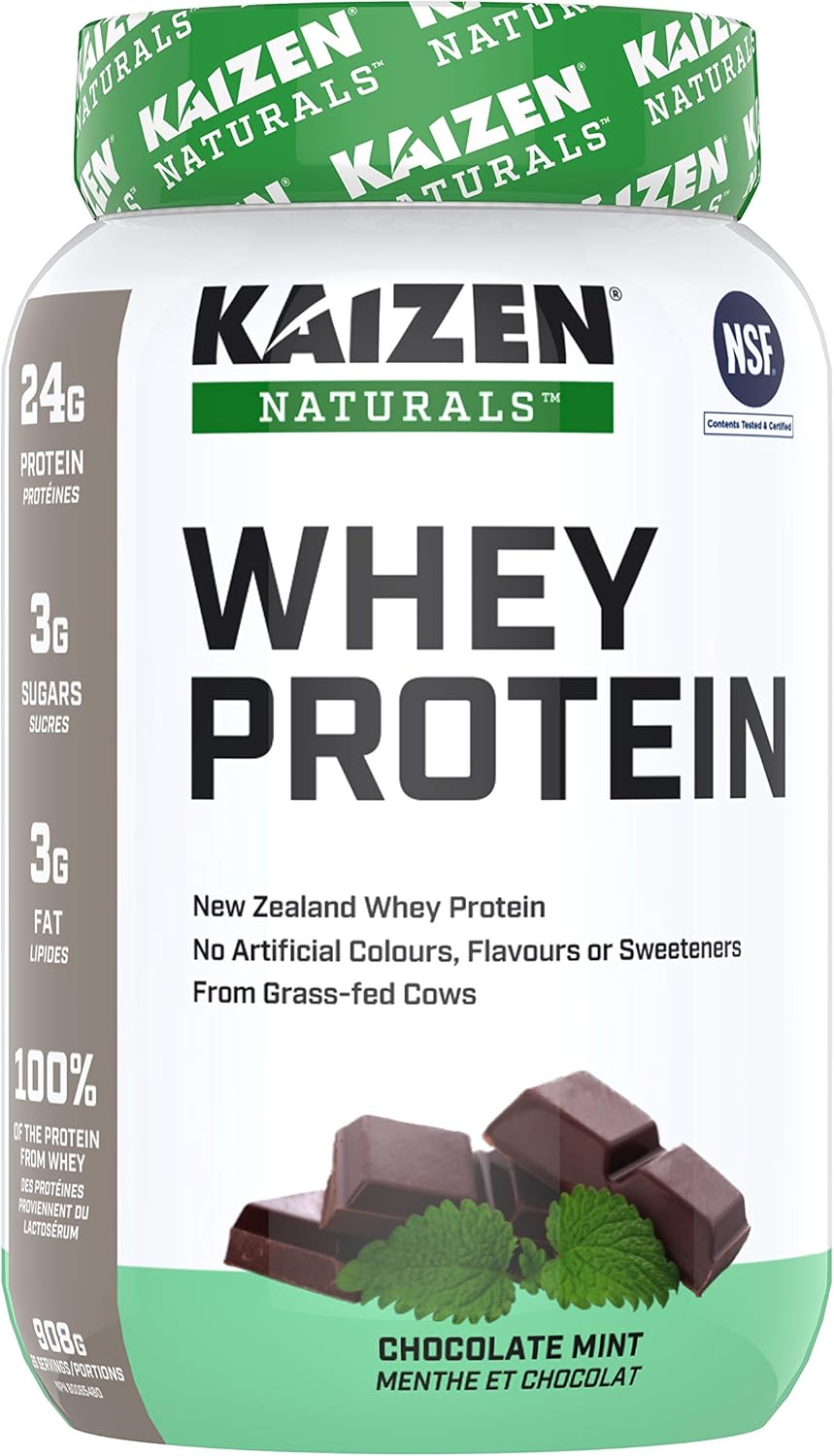 Kaizen Naturals GrassFed Whey Protein Powder, NSF Certified, Chocolate