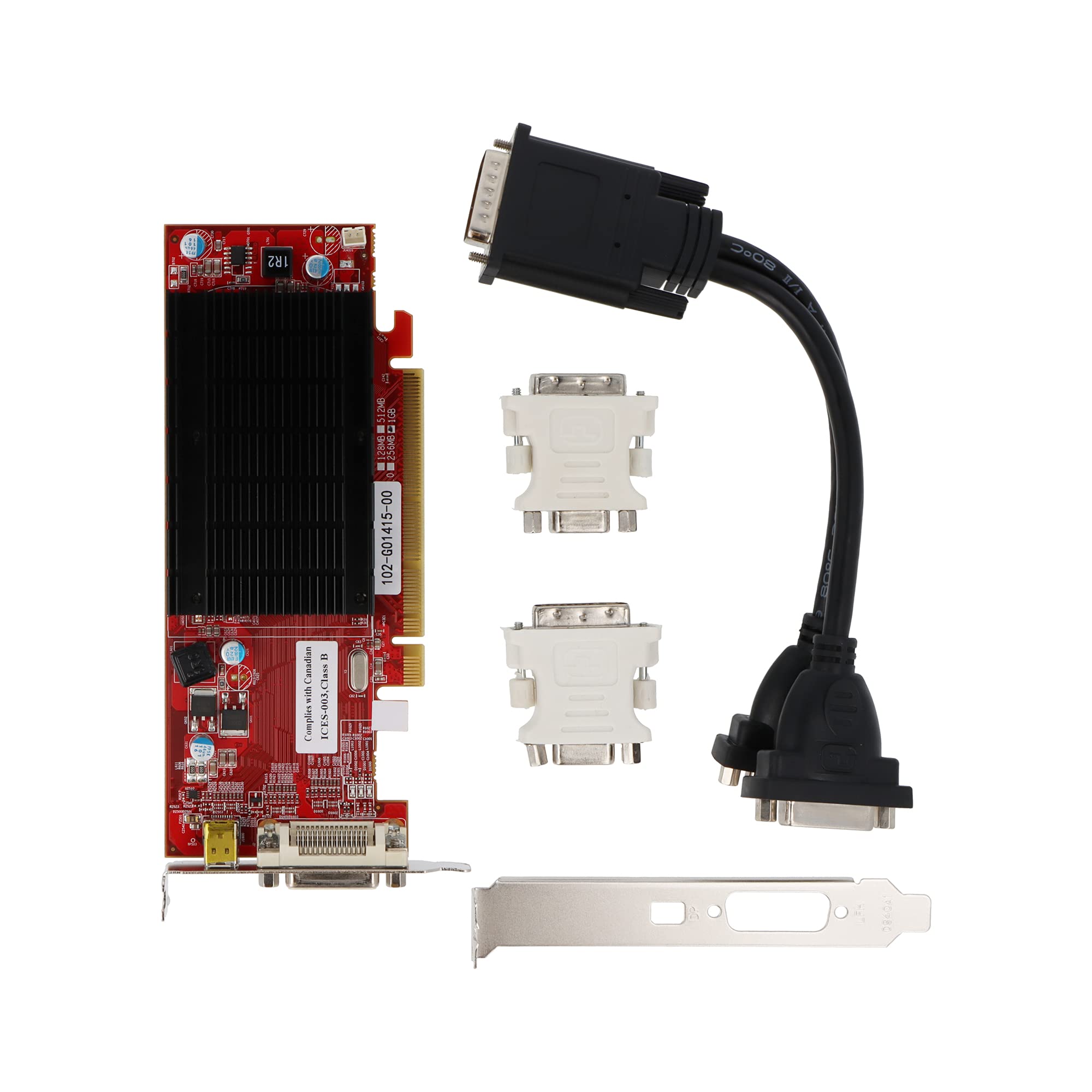 VisionTek Products Radeon 6350 SFF 1GB DDR3 3M DMS59 with 2X DVI-I to VGA Adapter Graphics Cards 900456