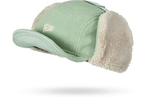 Clape Winter Hat with Ear Flaps for Men, Polar Fleece Moldable Short Brim Baseball Cap Foldable Ear Flap Winter Cap