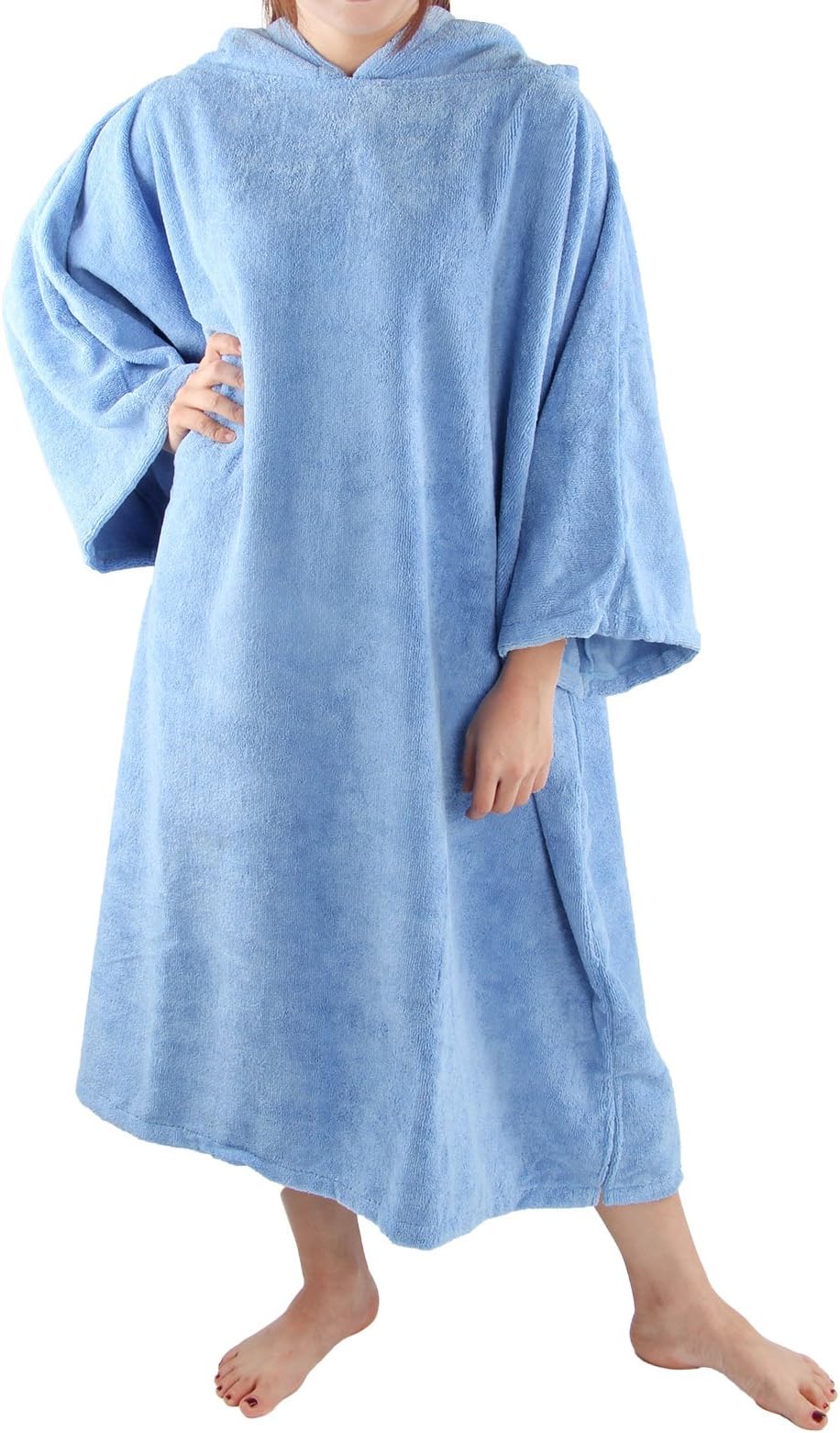 LK Starshine Thick Microfiber Surf Wetsuit Changing Poncho Towel with Hood – Hooded Bath Robe Poncho - One Size Fit All