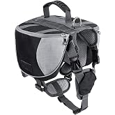 Lifeunion Adjustable Service Dog Supply Backpack Saddle Bag for Camping Hiking Training