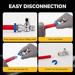 JUWO 6 Pack 1/2" x 3/8" OD Compression Angle Stop