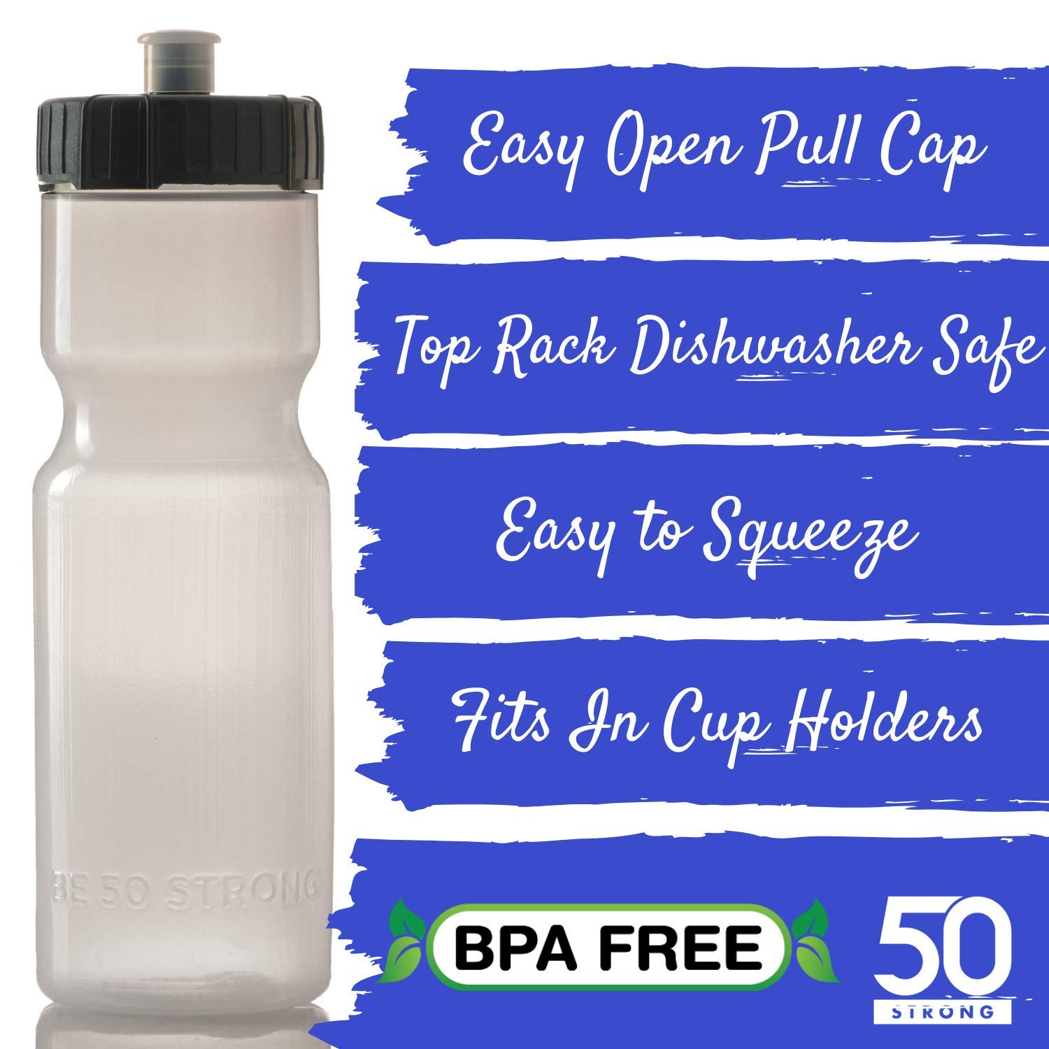 Top Rack Dishwasher Safe Bottles Fit in Bike Cages 50 Strong Sports