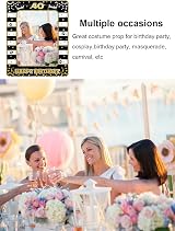 YAAVAAW Black Gold Inflatable Selfie Frame Giant Photo Booth Prop 40th Birthday view 6