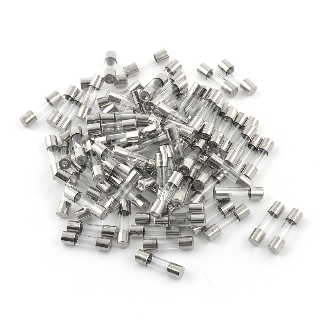 sourcingmap 100 Pcs 250V 3A 5mm x 20mm Fast Blow Type Quick Glass Tube Fuses