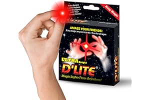 D'lite Size Color Lightup Magic - Thumbs - Set of 2 Original Amazing Ultra Bright Light - Closeup & Stage Magic Tricks - Easy