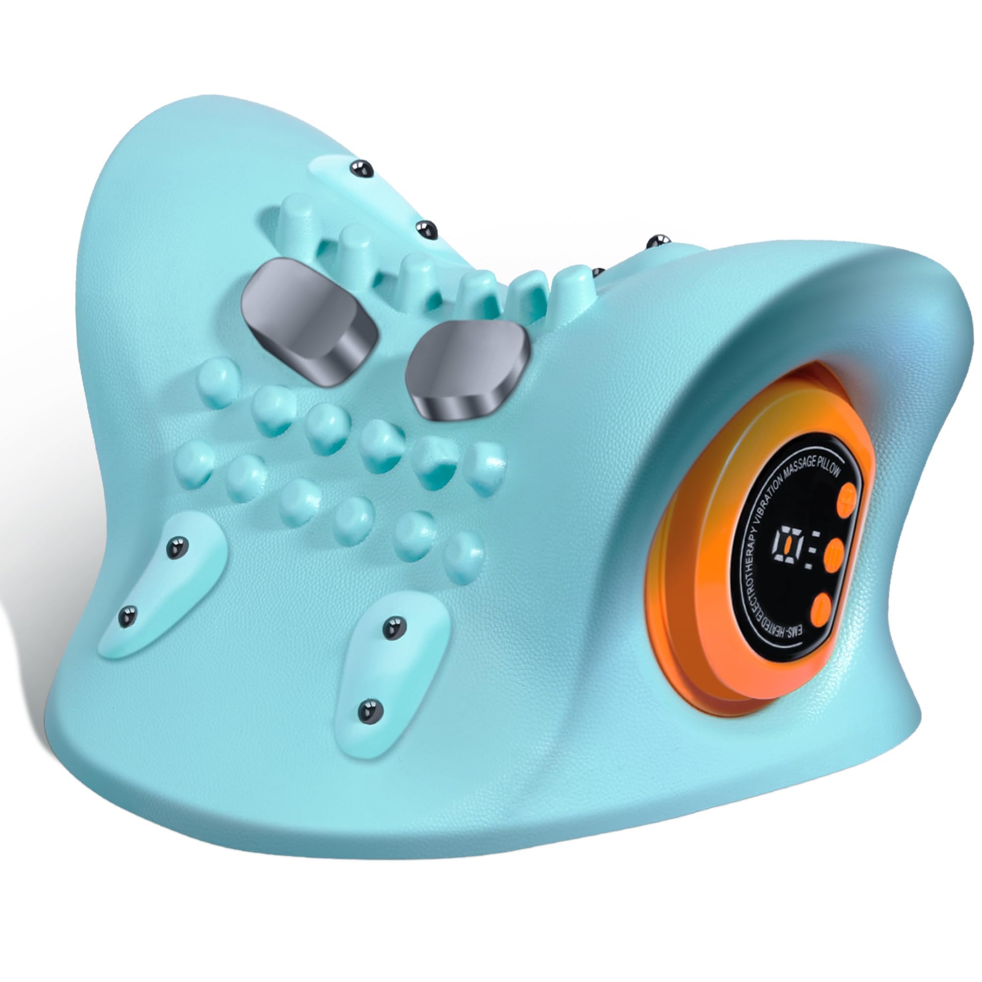 Photo 1 of GYSIEN Neck Massager, Neck and Shoulder Relaxer with Heat, 3 Modes, Portable Pillows for Pain Relief and Muscle Relax, 26° Angle Cervical Traction Device for Back, Shoulder