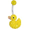 Body Candy Womens 14G 316L Stainless Steel Navel Ring