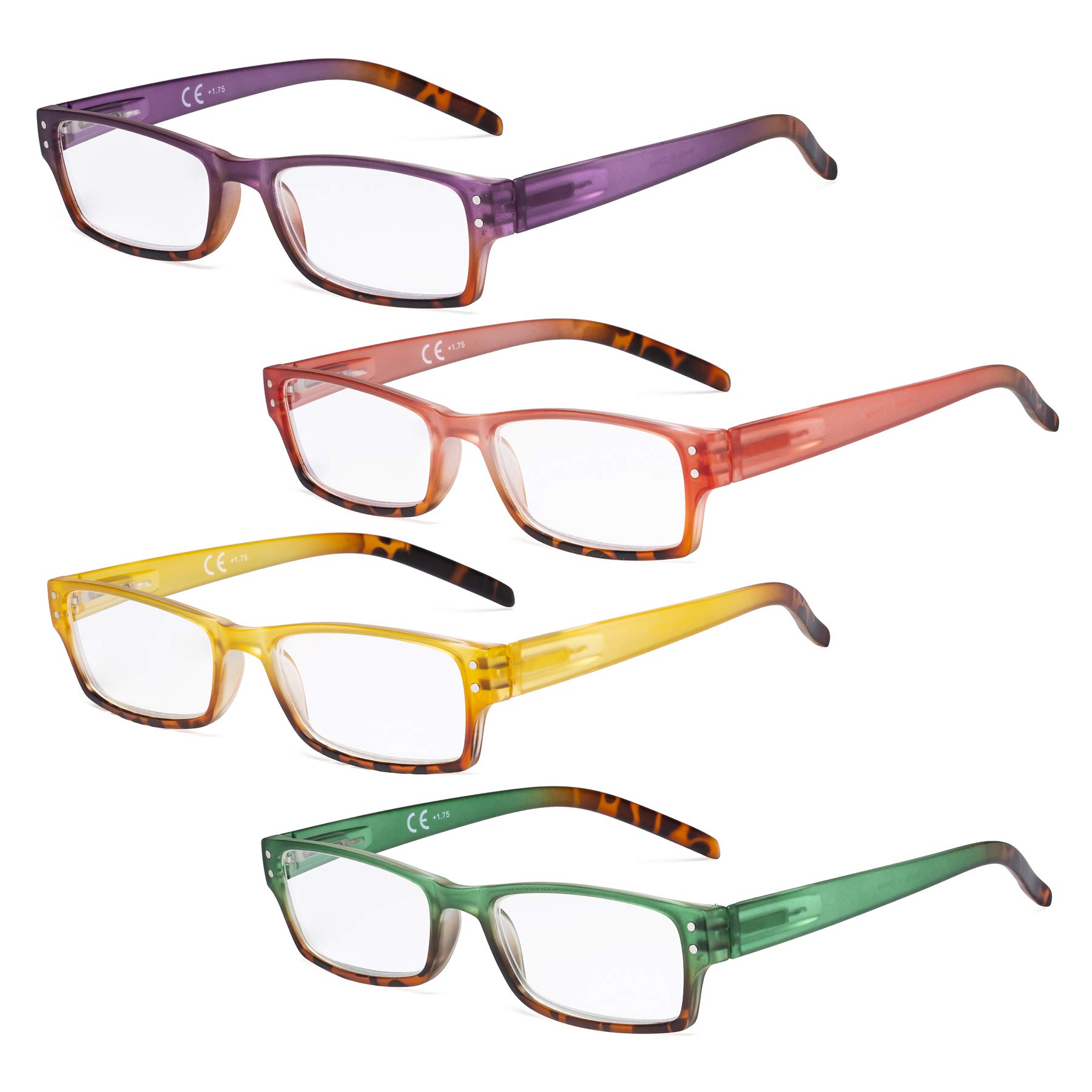 Eyekepper Ladies Reading Glasses - 4 Pack Readers for Women Reading +0.75