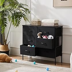 Sweetcrispy Dresser for Bedroom with 6 Storage