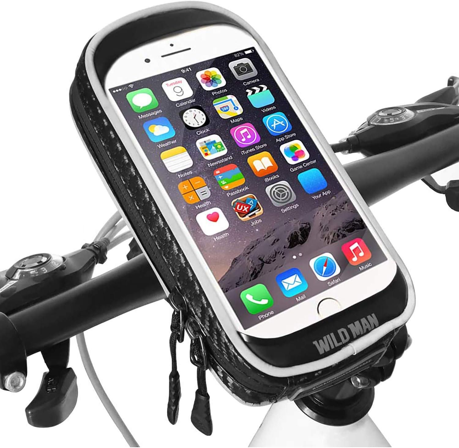 XBoze Bike Phone Mount Universal Cycle Phone Mount Waterproof with 3 Compartment and Sensitive Touchscreen Motor Bicycle Handlebar Phone Holder