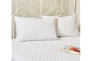 Dantelux Premium Quilted Pillow Protector 2-Pack, 20x28 Inches – Breathable, Soft Covers with Zipper – Machine Washable Stand