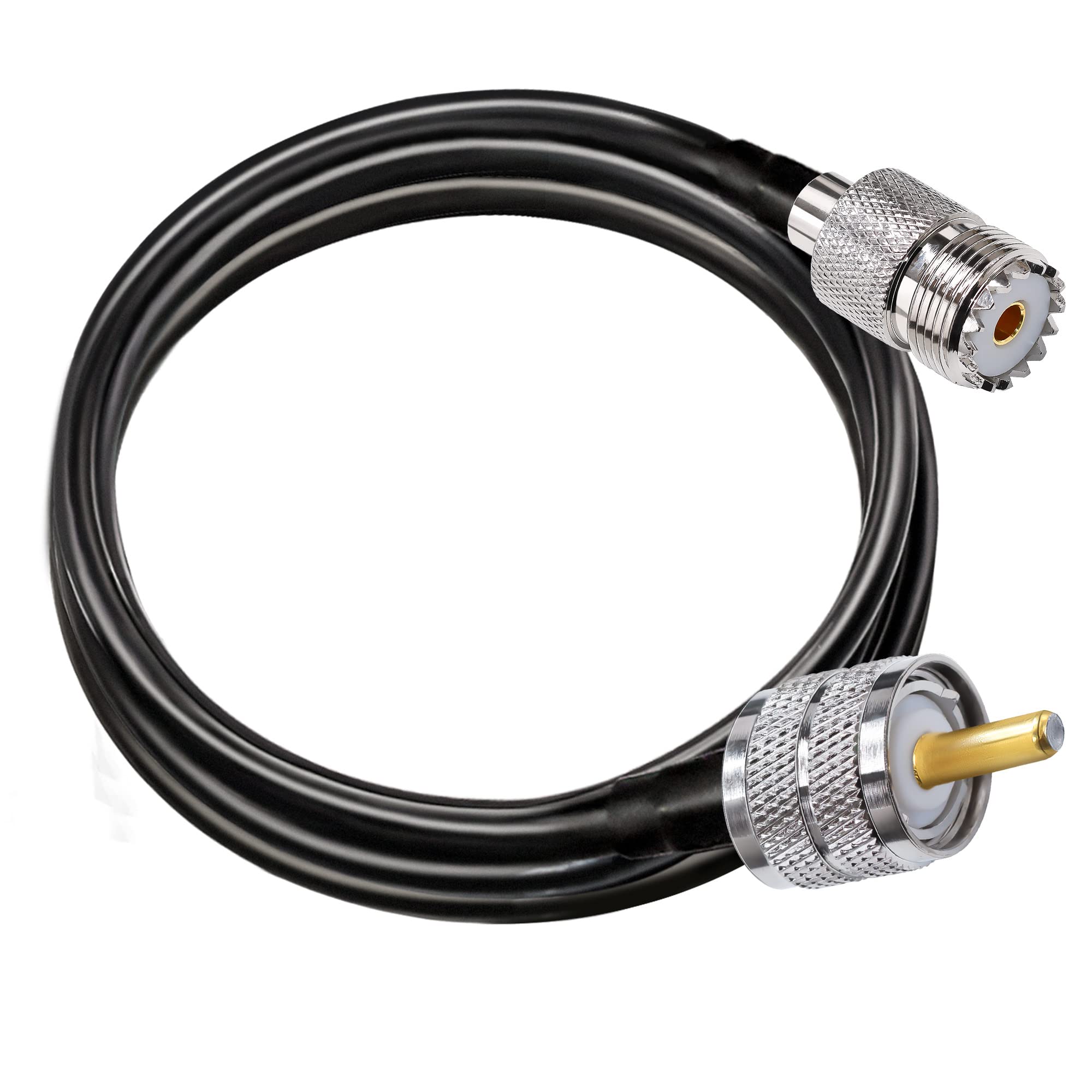 TUOLNK CB Coax Cable RG58 Coaxial Cable UHF Male to Female Extension Cable Low Loss CB Antenna Cable PL-259 Jumper Cable for CB Radio Ham Radio 6.6ft(2M)