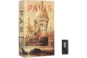 Book Safe with Combination Lock, Lovndi Hidden Safe Secret Storage, Diversion Safe Lock Box for Cash Jewelry, Paris
