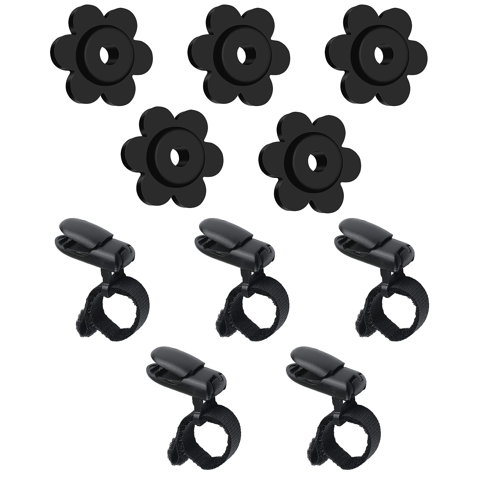 Photo 1 of HOOSUN 10 Pack Garden Flags Clips And Stoppers,Tiger Clips For Garden Flag Holder,Rubber Stoppers Yard Flag Holder Clip for Small Flags Pole 4th of July Accessories