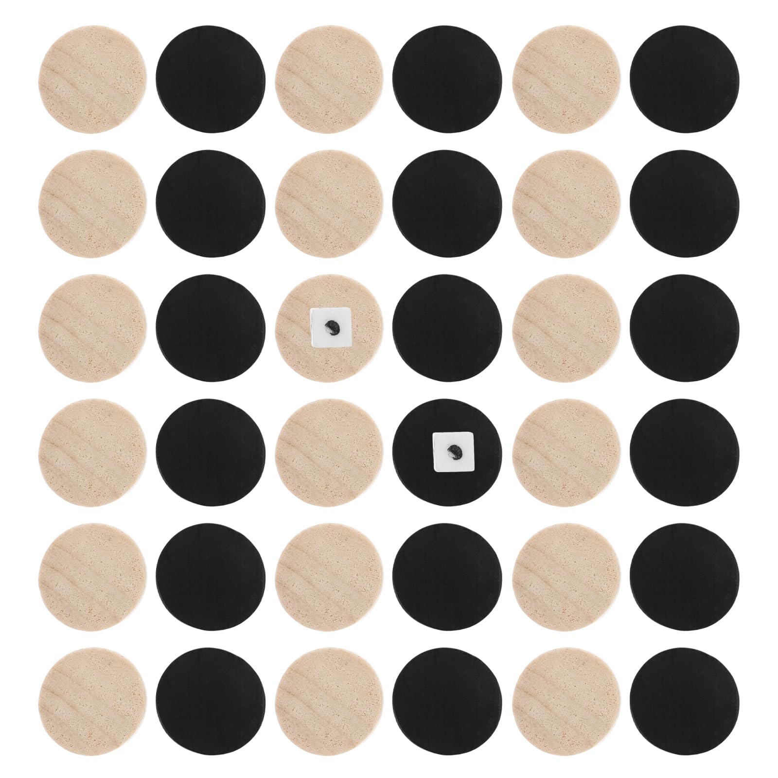 ifundom 30Pcs Wooden Backgammon Pieces Set 0.71In Checkers Chess Board Game Accessories Replacement Counters for Family Game Night