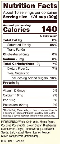 BOB’S RED MILL LEMON BLUEBERRY HOMESTYLE GRANOLA, 11 OUNCE BAG (PACK OF 1), CERTIFIED GLUTEN FREE, NON-GMO, WHOLE GRAIN