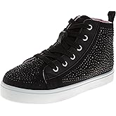 KENSIE GIRL Hightop Sneakers Sparkly Glitter Lace Up Non Slip - Kids Casual Fashion High Top Shoes (Sizes: 11-13 Little Kid / 1-4 Big Kid)