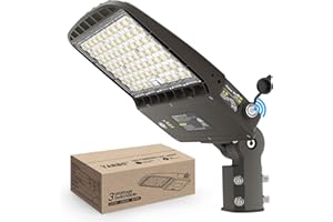 YARBO 220W LED Parking Lot Light 200W 180W Selectable, 35200LM(160LM/W) 5000K LED Shoebox Light, Slip Fitter, Dimmable Parking Lot Lights commercial with Dusk to Dawn Photocell, Area Street Pole Light