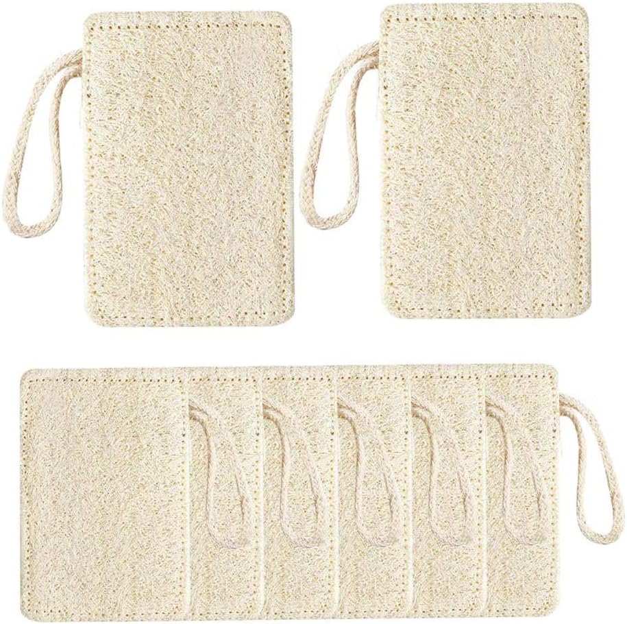 QincLing 8 Pack Loofah Washing Up Pad Natural Loofah Dish Cleaning Pad Cleaning Scrubber Sponge Eco Kitchen Dishwashing Sponges
