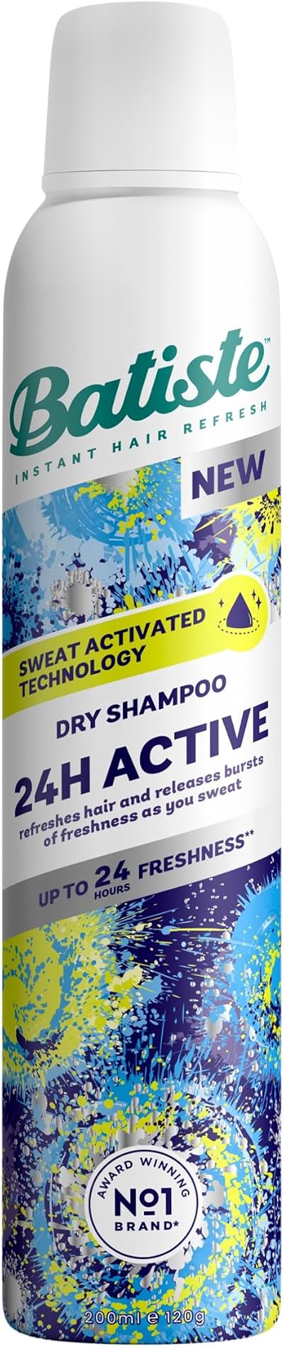 Batiste 24h Active Dry Shampoo Sweat Activated 200ml No Rinse