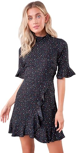 Download Sugar Lips Women's Open Back Mock Neck Dress at Amazon ...