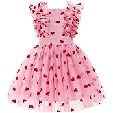 OBEEII Birthday Dress for Girls Toddler Sequin Dots Tulle Princess Party Dress Pageant Photoshoot Dress