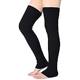 Pareberry Women's Winter Over Knee High Footless Socks Knit Warm Long Leg Warmers